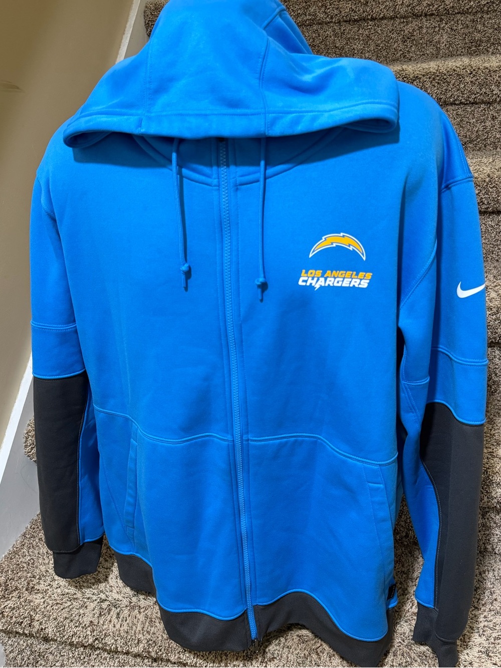 Nike NFL dri-fit *Los Angeles Chargers* full-zip athletic hoodie sweatshirt XXL